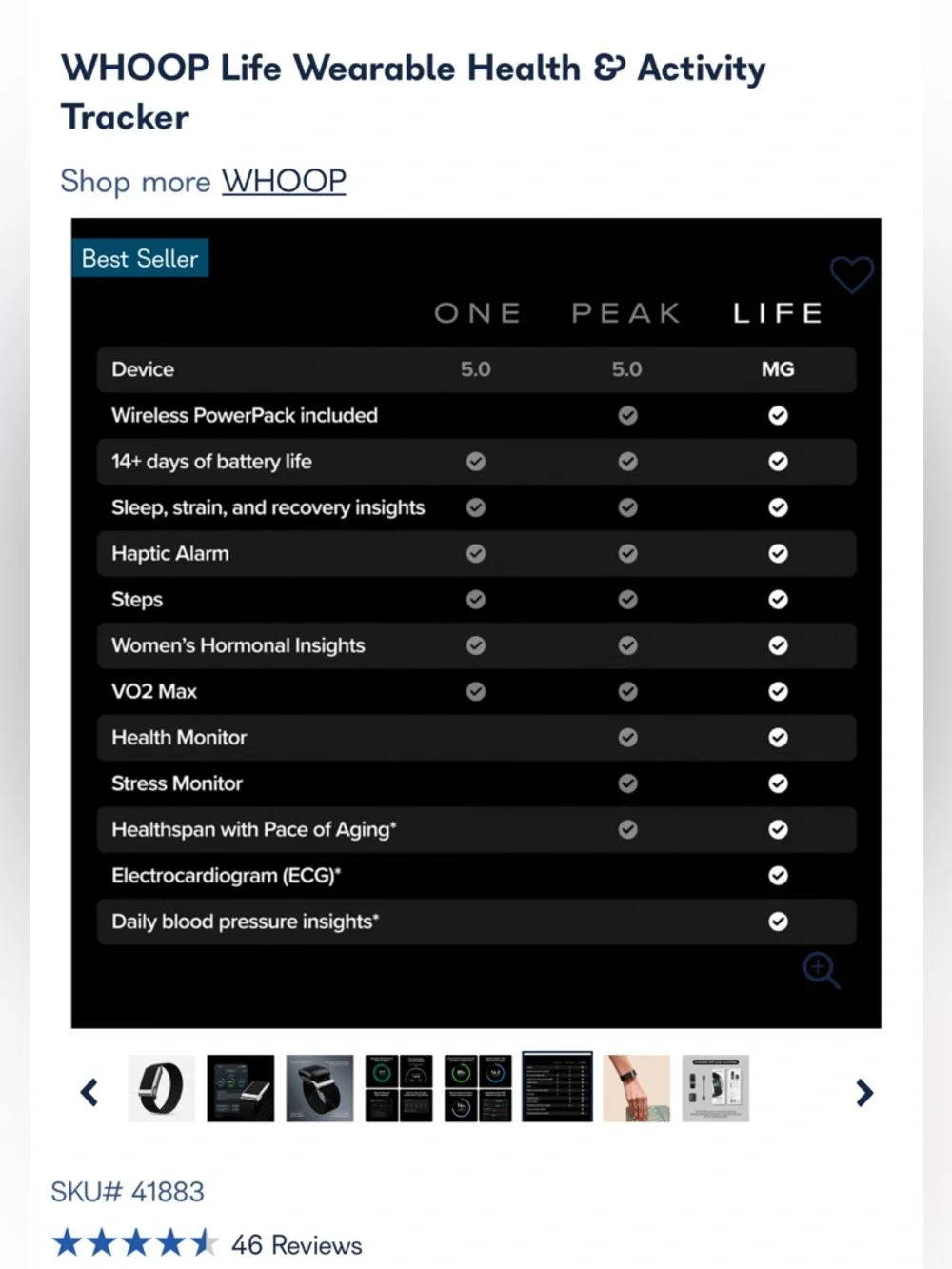 WHOOP Life Wearable Health and Activity Tracker